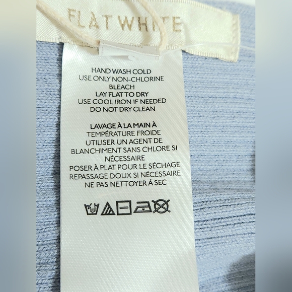 NWT Anthropologie Flat White 2Pc Ribbed Sweater Dress XS Blue Grey Retails $180 - Picture 11 of 16